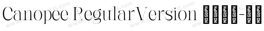 Canopee RegularVersion 1001字体转换